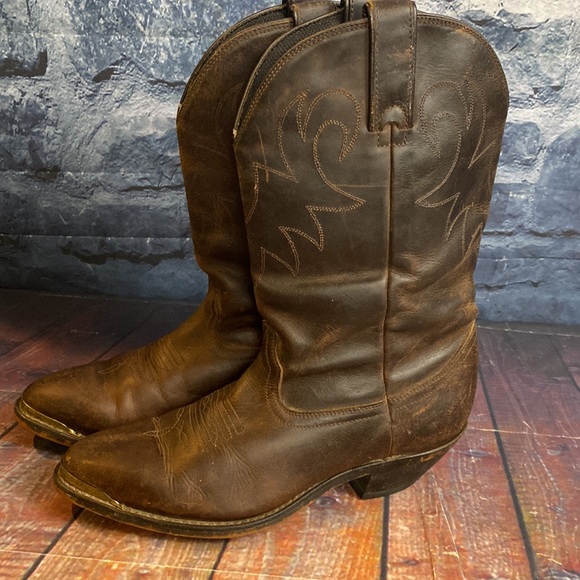 Durango Western Wear Leather Mid Calf Boots with Brass ToneToe accent detail - Picture 5 of 15